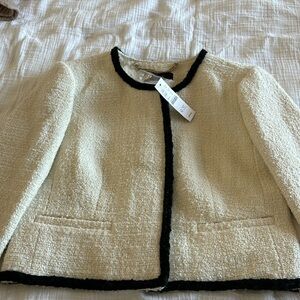 J. Crew tweed Lady Jacket in color Natural.